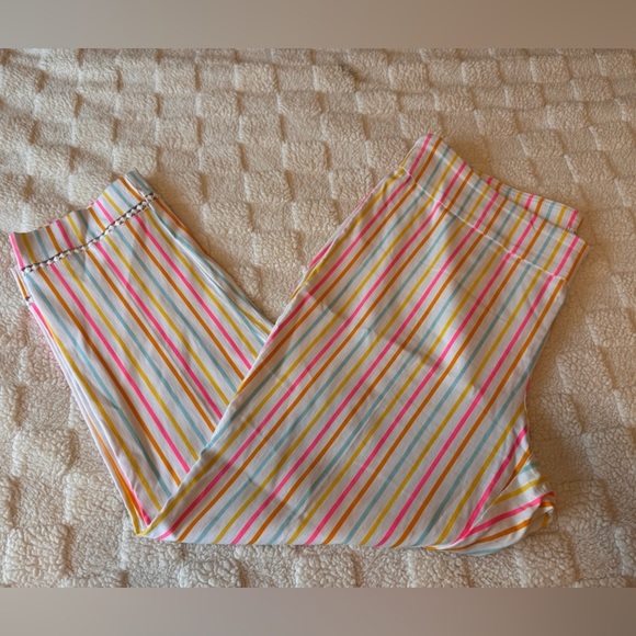 crown & ivy Other - Crown & Ivy Pink and Yellow Sweatpants Relaxed Fit